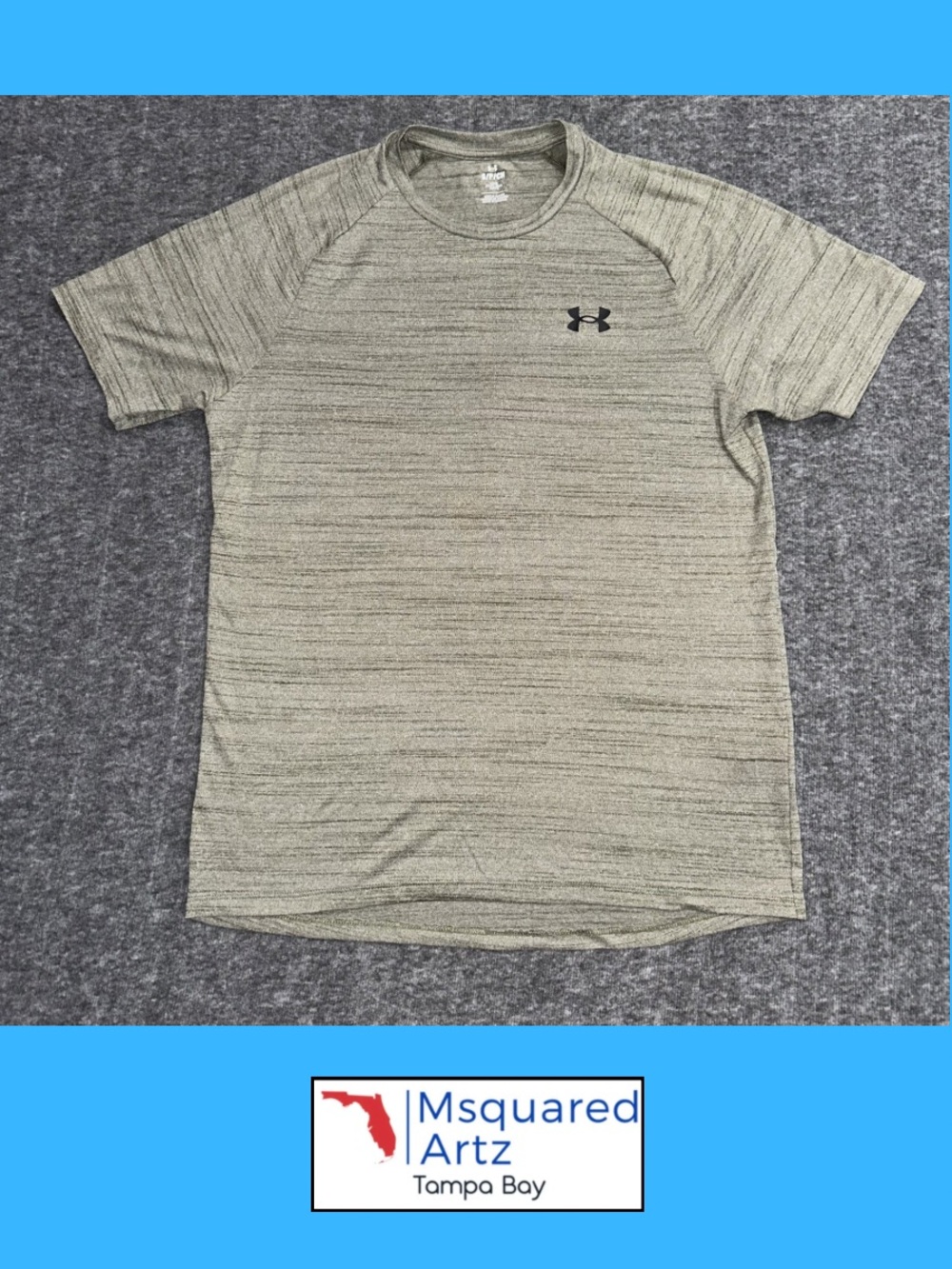Under Armour Tech 2.0 Performance T-Shirt Gray Heather Men's Small Loose Fit